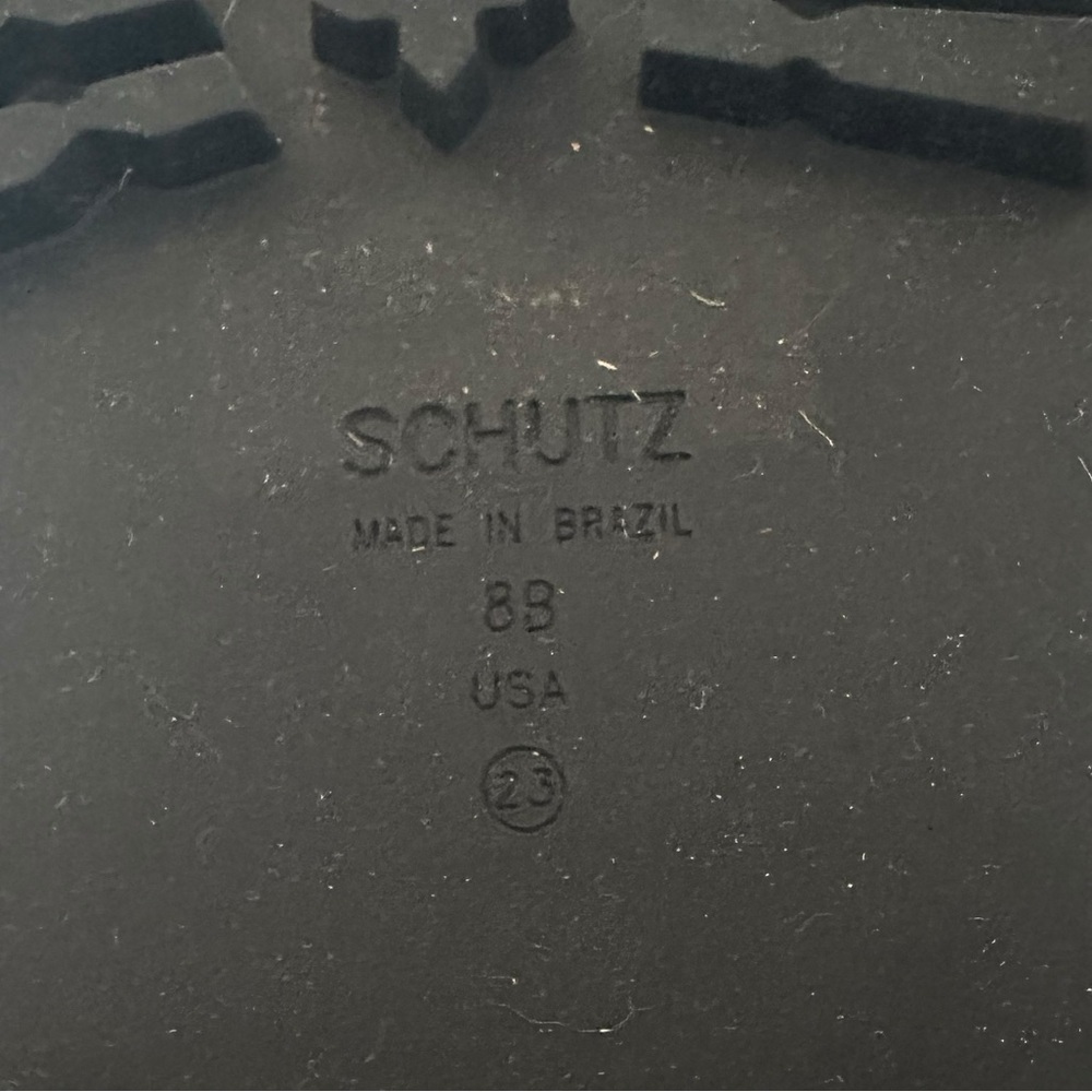 SCHUTZ Black Croc-Embossed Leather Penny Loafers - Picture 11 of 11